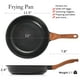 thumbnail image 2 of ESLITE LIFE Sartén de cerámica antiadherente, no tóxica, para tortillas de huevos, compatible con todo tipo de cocinas (gas, eléctricas e inducción), libre de PTFE y PFOA (negra, 28 cm), 2 of 5