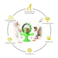 thumbnail image 4 of Alimentateur Lent pour Chat, Forme de Moulin à Vent Rond Interactif Nourriture pour Chat Traite Jouet Distributeur pour Chiots Bleu Foncé, Bleu, Vert, 4 of 8