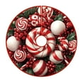 thumbnail image 2 of Candy Canes Tree Skirt Red Christmas Winter Tree Mat Ornament Holiday Party Supply for Indoor Outdoor Home Decoration (122Cm), 2 of 8