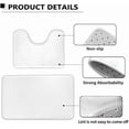 thumbnail image 5 of Purple Rose 3 Piece Bathroom Rug Set Bath Mat Set 2 Piece and Toilet Lid Cover and Tank Cover Set Mats Shower Mats for Bathroom Tub Toilet Machine Washable for Floor, 5 of 6