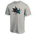 thumbnail image 2 of Men's Heather Gray San Jose Sharks Logo T-Shirt, 2 of 3