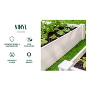 Vita 39L x 77H Athens Vinyl Trellis, White