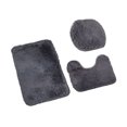 thumbnail image 1 of Toystoory Alfombrilla para tapa de inodoro duradera de 3 piezas, suave y duradera, para diario, alfombrilla para inodoro contorneada en forma de Juegos de accesorios de baño Gris oscuro, 1 of 6