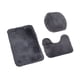 thumbnail image 1 of Alfombrilla antideslizante Advancent para tapa de inodoro de poliéster 3 uds Gris oscuro, 1 of 6