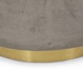thumbnail image 4 of Noble House Krause Modern Glam Velvet Swivel Ottoman, Gray and Shiny Brass, 4 of 7