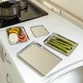 thumbnail image 4 of Baking sheet set, 4-piece 16/12.5/10/9.3-inch stainless steel baking sheet trays cookie sheets, non-toxic and healthy, rust-resistant and easy to clean - dishwasher safe, 4 of 4