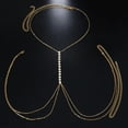 thumbnail image 4 of Cadena para el cuerpo, cadena para el pecho de lencería, accesorio de ropa , cadena para el pecho de moda, gargantilla larga para mujeres, niñas, damas, festival de verano en Dorado jinwen Cadena de pecho, 4 of 7