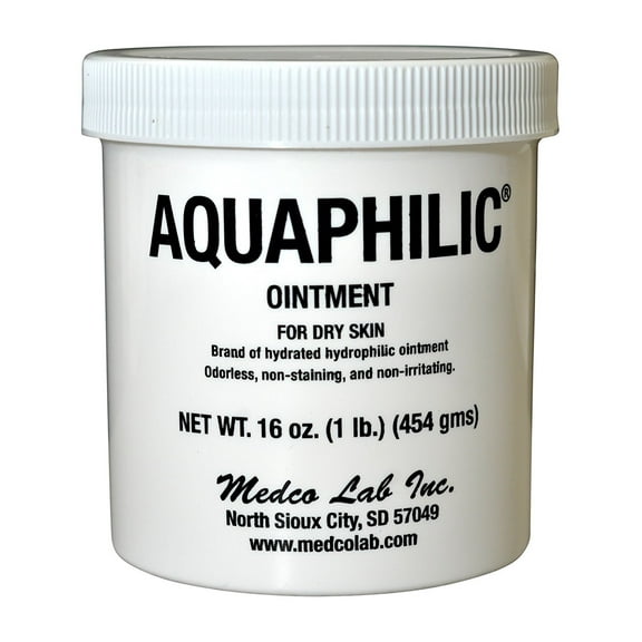 Aquaphilic Healing Ointment for Dry Skin - Non-Irritating Cracked Heel Cream & Hand Lotion 16 oz