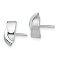 thumbnail image 2 of FB Jewels 14k White Gold Polished & Satin Fancy Post Earrings, 2 of 3