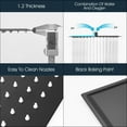 thumbnail image 6 of 1-Spray 10 in. Single Wall Mount Square Fixed Rain Shower Head in Matte Black, 6 of 7