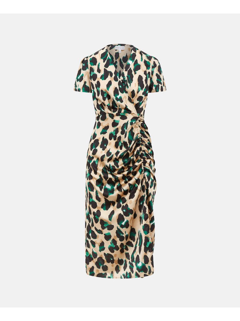 slim fit dress slacks Adri Floral Print Wrap Dress