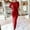 Red, variant on Levmjia Women’s Dress Long Sleeves Women Casual Solid Knitting Slimming Hip Wrap Long Sleeve Round-neck Sweaters Dress