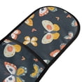 thumbnail image 2 of Dailycode Double Sided Oven Mitt with Loop Heat Resistant Kitchen Long Potholders 7" x 35" Red Yellow Grey Butterflies, 2 of 6