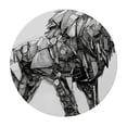 thumbnail image 4 of WYYP A Majestic Lion Majestic and Domineering Imposing and Imposing Round Tablecloth 100% Polyester Fiber Full Width Single-Sided Printing White, 4 of 8