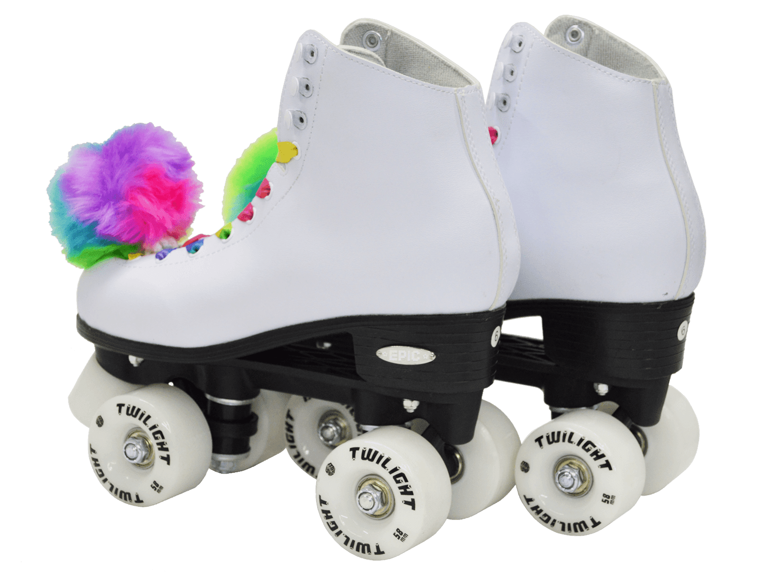 White Ladies 6 Epic Skates Epic Allure Light-Up Quad Roller Skates 