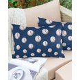 thumbnail image 6 of Outdoor Throw Pillow Cover Baseball Sports American Ball Sport Waterproof Cushion Covers 2 Pack Blue Pillow Cases Home Decoration for Patio Garden Couch Sofa, 6 of 6