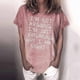 thumbnail image 1 of Puntoco 2024, tops de moda de verano para mujer, camiseta informal para mujer, camisetas de manga corta con estampado de letras divertidas, 1 of 4