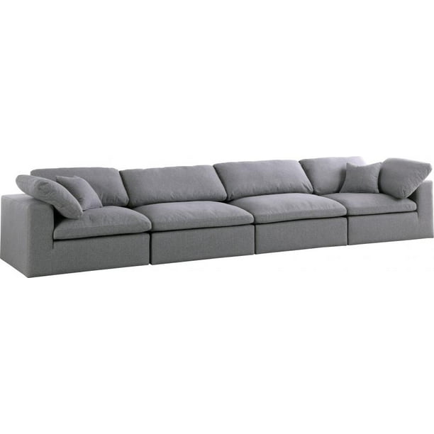 Cloud Modular Down Filled Overstuffed 158" Sofa Meridian Furniture