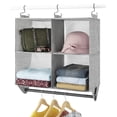 thumbnail image 1 of Organizador de armario colgante Whitmor de 4 secciones con barra para ropa, 1 of 7