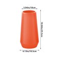 thumbnail image 3 of Plastic Decorative Vase for Dry or Wet Flowers - 10 Inch Imitation Porcelain Handicraft Home Ornament In Navy, Orange, White, 3 of 6