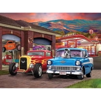 Bits and Pieces Hot Rod Sunset 100-Piece Jigsaw Puzzle 15" x 19"