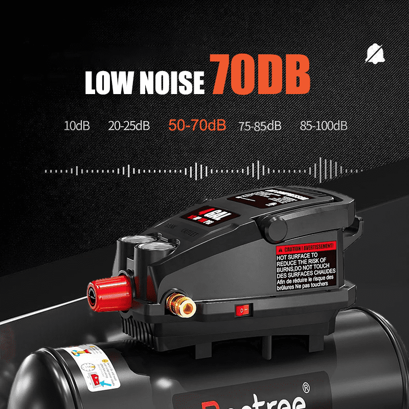 EAYSG 4 Gallon Portable Air Compressor, 110PSI Max, Oil-Free 0.5HP Motor, 0.6 SCFM @ 90 PSI, Quiet 70dB, for Car Tires, Spray Painting, Nail Guns & DIY Home Projects