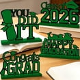 thumbnail image 1 of 4Pcs Green Graduation Decorations Class of 2026 Congrats Grad Wooden Graduation Table Decorations for 2026 Graduation Party Decorations, 1 of 5