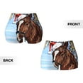 thumbnail image 3 of Sigee Christmas Horse Print Women's High Waist Workout Shorts - Squat Proof, Tummy Control, Yoga and Gym Activewear-X-Large, 3 of 9