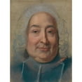 thumbnail image 2 of Maurice-Quentin de La Tour 15x18 Black Ornate Wood Framed Double Matted Museum Art Print Titled - Portrait of Messeigneur Ventimille Du Luc, Archbishop of Paris, 2 of 5