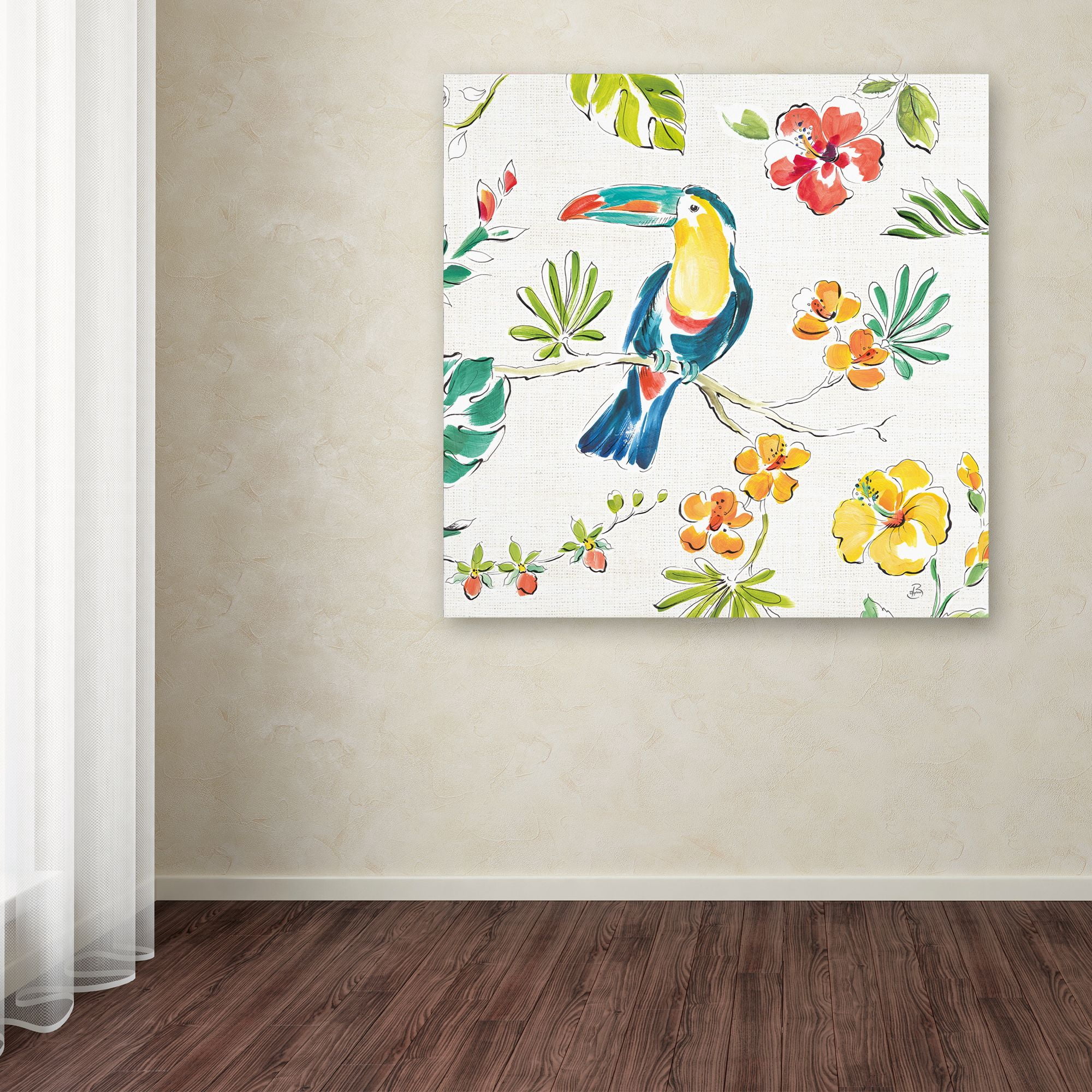 Trademark Fine Art 'Tropical Oasis V White' Canvas Art by Daphne Brissonnet