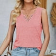 thumbnail image 4 of Besolor Tank Tops for Women V Neck Sleeveless Summer Shirts Casual Loose Solid Color Basic Blouse Tees, 4 of 6