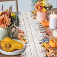 thumbnail image 4 of Fall Watercolor Table Runner, Autumn Thanksgiving Kitchen Dining Table Decoration for Home Party Decor 13x90 Inches, 4 of 9