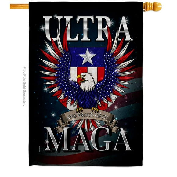 USA Decoration H170278-BO 28 x 40 in. Pround Maga Americana Political Double-Sided Vertical Decoration Banner House & Garden Flag - Yard Gift
