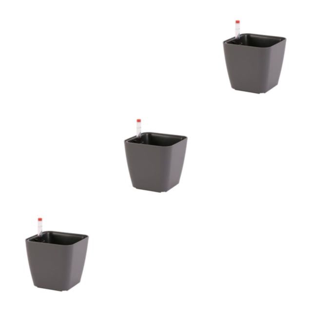maskred Pot de Bonsaï en Résine Innovant Facile à Entretenir et Résistant aux Intempéries Gris 14*13 *10.5 3Set