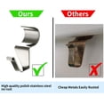 thumbnail image 6 of PILLYBALLA Vinyl Siding Hooks for Hanging, Heavy Duty Stainless Steel Low Profile No-Hole Hanger Hooks 12PACK, 6 of 6