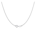 thumbnail image 1 of Colgante Cadena Letras Plata Mujeres Collar 26 Plata Cadena Moda 18 Cuello Sin Pulgada, 1 of 8