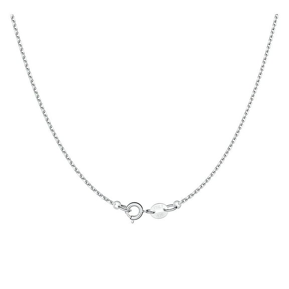 EHQJNJ Necklace Silver Women's Fashion 18 Inch Necklace 26 Letters Silver Neck Chain Without Pendant Silver Chain Womens Necklaces Silver Simple Necklace Sterling Silver 925