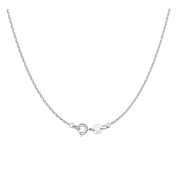 TechWave Women's Fashion 18 Inch Necklace 26 Letters Silver Neck Chain Without Pendant Silver Chain Necklace Picture Necklace for Teen Girls Trendy Chain Pearl Necklace Name Necklace Heart Paperclip