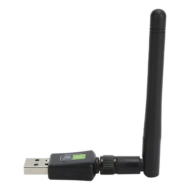 Adaptador USB Wifi Receptor Antena Ethernet 600Mbps 2.4Ghz5Ghz Tarjeta de Red Inalámbrica Negra
