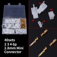 thumbnail image 2 of 380pcs/set Auto Car Motorcycle 2.8mm 2 3 4 6 pin Electrical Wire Connector Terminal, 2 of 8
