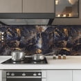 thumbnail image 5 of 16"x 354" Black Marble Wallpaper Peel And Stick Contact Paper Waterproof Self-adhesive Removable  Dark Blue Granite Wall Covering For Countertops Apartment Kitchen Bathroom, 5 of 7