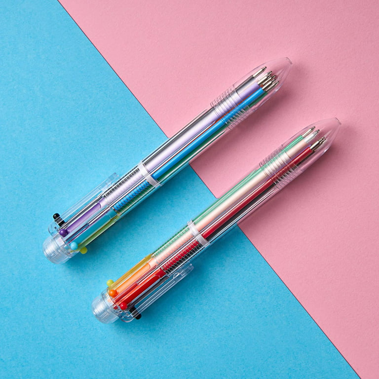 6pcs New Study Pen Ballpoint Pen Stationery Multi Color Hot 6 Color Fashion  Pens