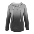 thumbnail image 4 of YWDJ Hoodies for Women Dip Dye with Hooded Neck Long Sleeve Black M, 4 of 5