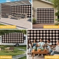 thumbnail image 6 of Black Plaid Garage Door Cover Banner 6 x 13 FT, Vintage Country Gray Buffalo Check Gingham Garage Door Curtains Backdrop with Grommets for Indoor Outdoor Wall Party Porch Yard Decorations Background, 6 of 9