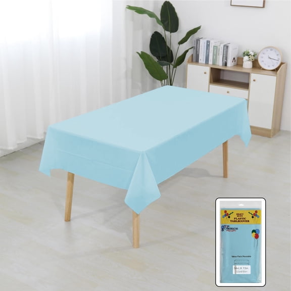 Tablecloth Rectangle Table Cover Plastic Spill Proof Wipe Clean Dining Table Protector Picnic Party Home Restaurant 72in x 54in for Kitchen Dining Room Buffet Events Family Dining Table Protector