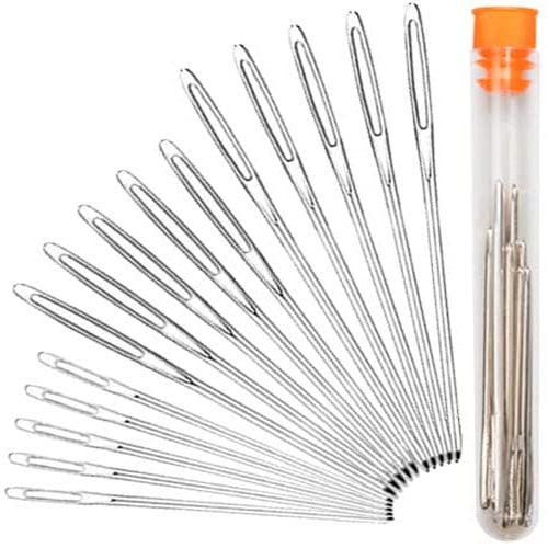 Pro Quality Stainless Steel Yarn Knitting Needles, Sewing Needles, Crafting  Knitting Weaving Stringing Needles (15 Pieces) 