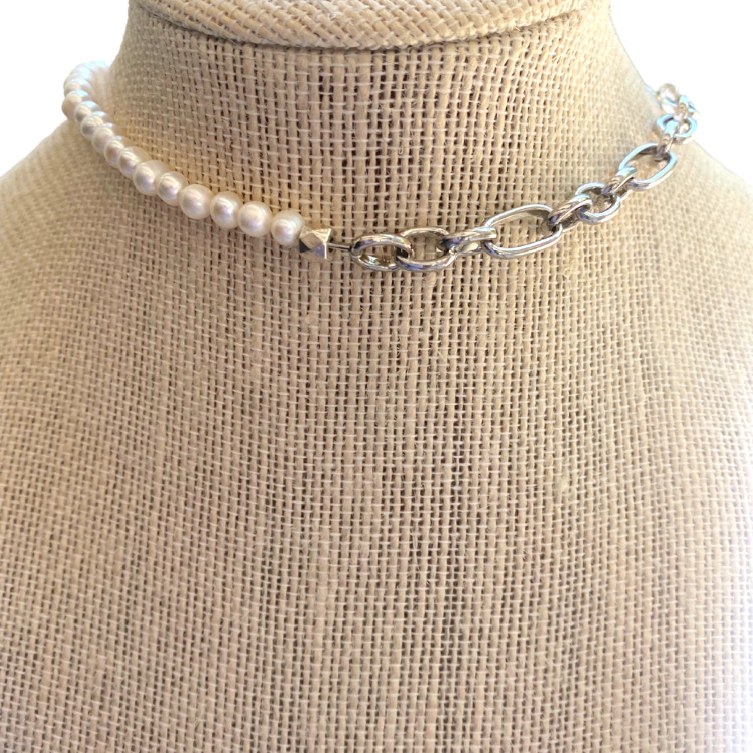 SBS Pearl and Chain Necklace - Walmart.com