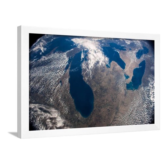 Satellite view of Great Lakes, USAArgentina, Scenic Framed Art Print Wall Art Sold by Art.Com