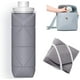 thumbnail image 1 of Botella de agua plegable con válvula a prueba de fugas 600 ml reutilizable Sin BPA de siliconasenderismo yoga viajes deportes gris oso de fresa, 1 of 5