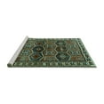 thumbnail image 2 of Ahgly Company Machine Washable Indoor Square Persian Turquoise Blue Traditional Area Rugs, 7' Square, 2 of 4
